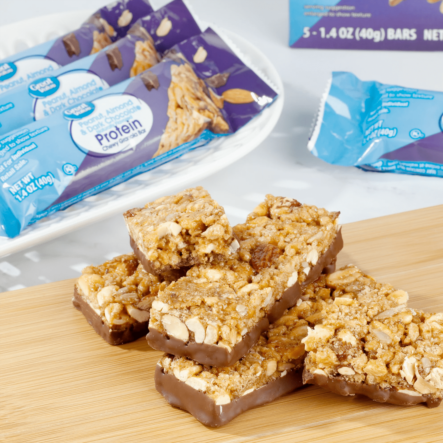 Great Value Peanut, Almond & Dark Chocolate Protein Chewy Granola Bars - Bild 2